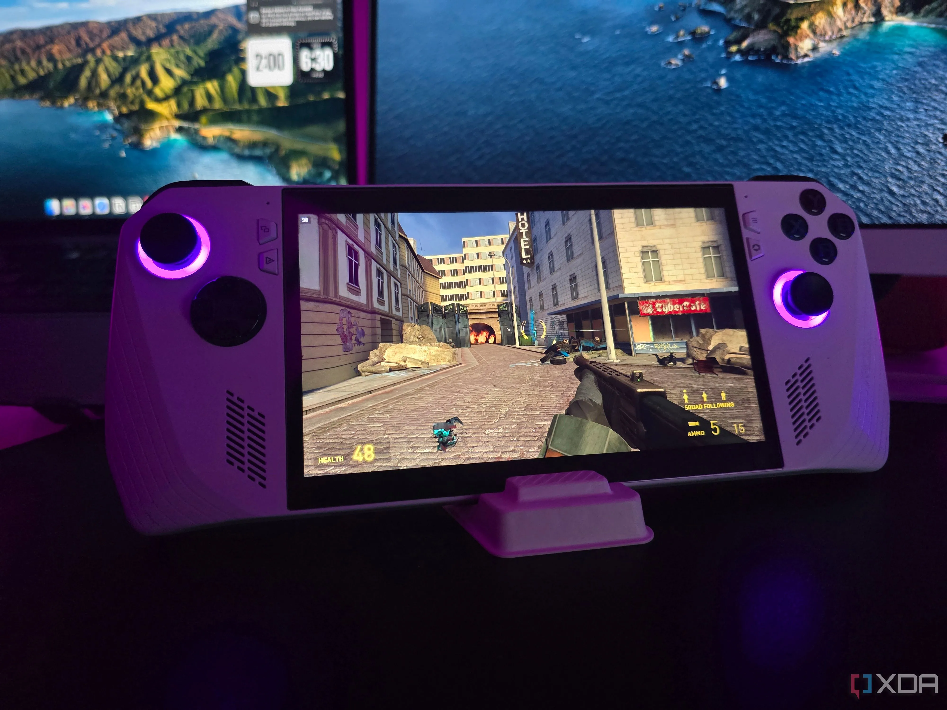 ROG Ally đang chạy game Half-Life 2, thể hiện khả năng của SteamOS