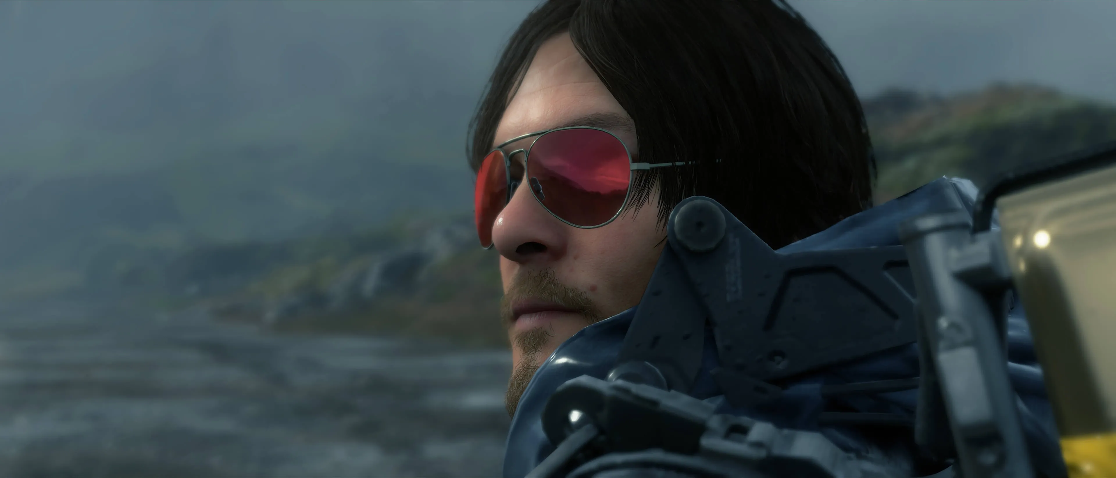 Sam Porter Bridges đeo kính râm trong game Death Stranding, chuẩn bị cho Death Stranding 2
