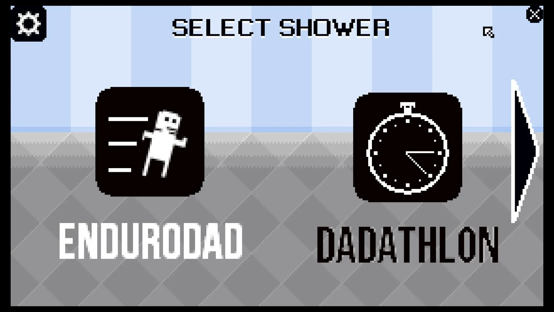 Screenshot game Shower With Your Dad Simulator 2015 với giao diện đồ họa đơn giản, nhân vật đang di chuyển trong bồn tắm.