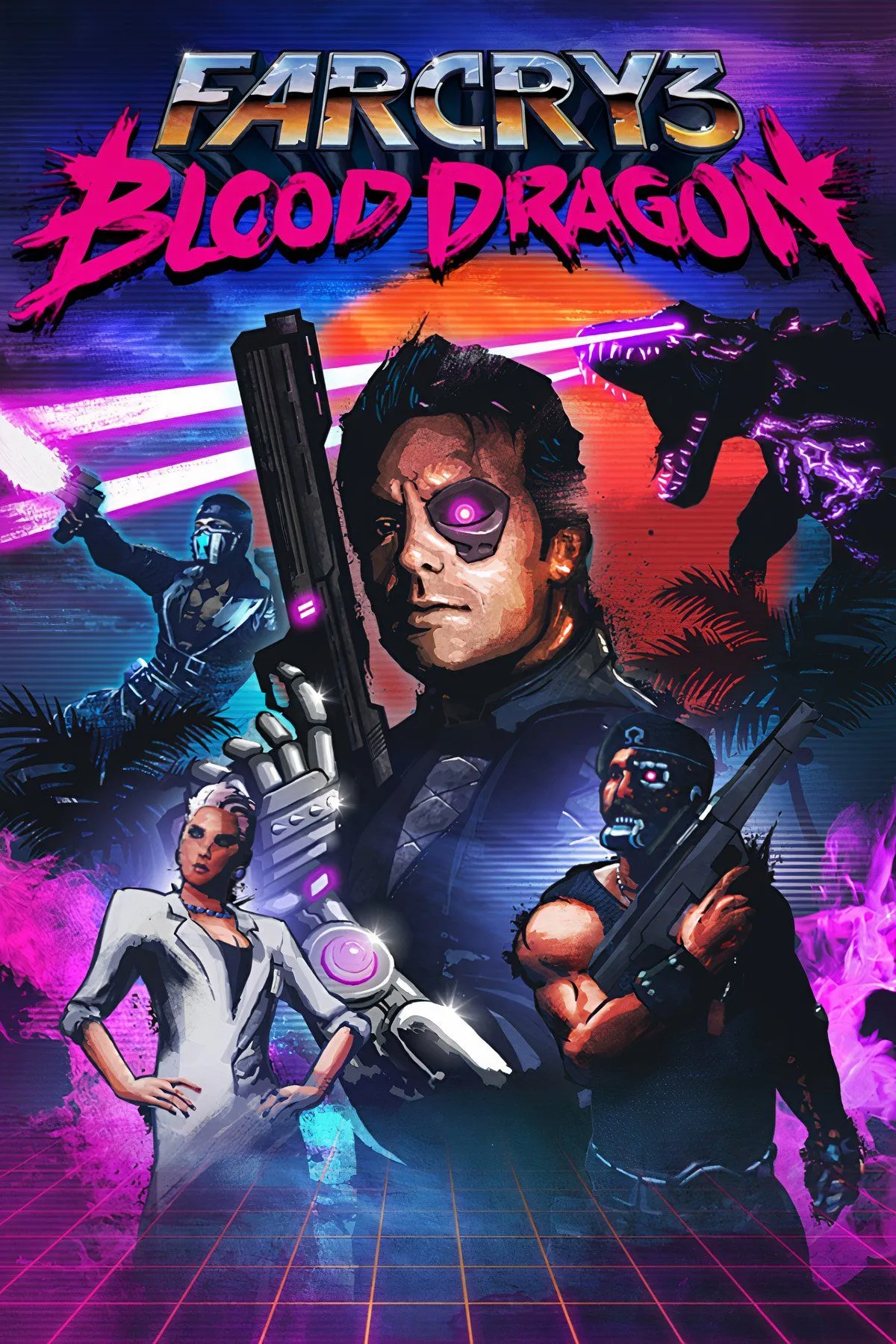 Sĩ quan Rex Colt trong Blood Dragon với khẩu súng laser