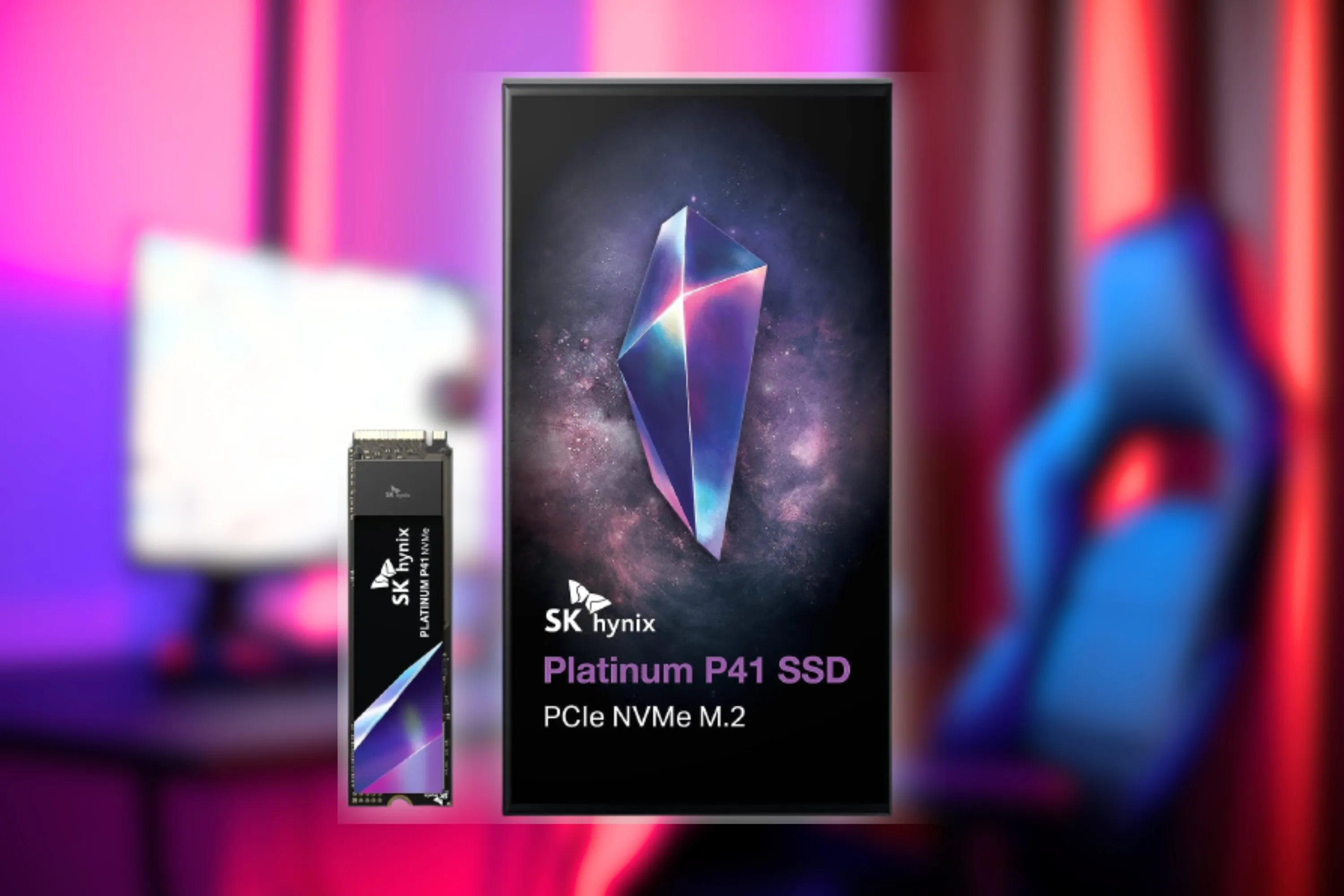SSD SK hynix Platinum P41 trên nền mờ