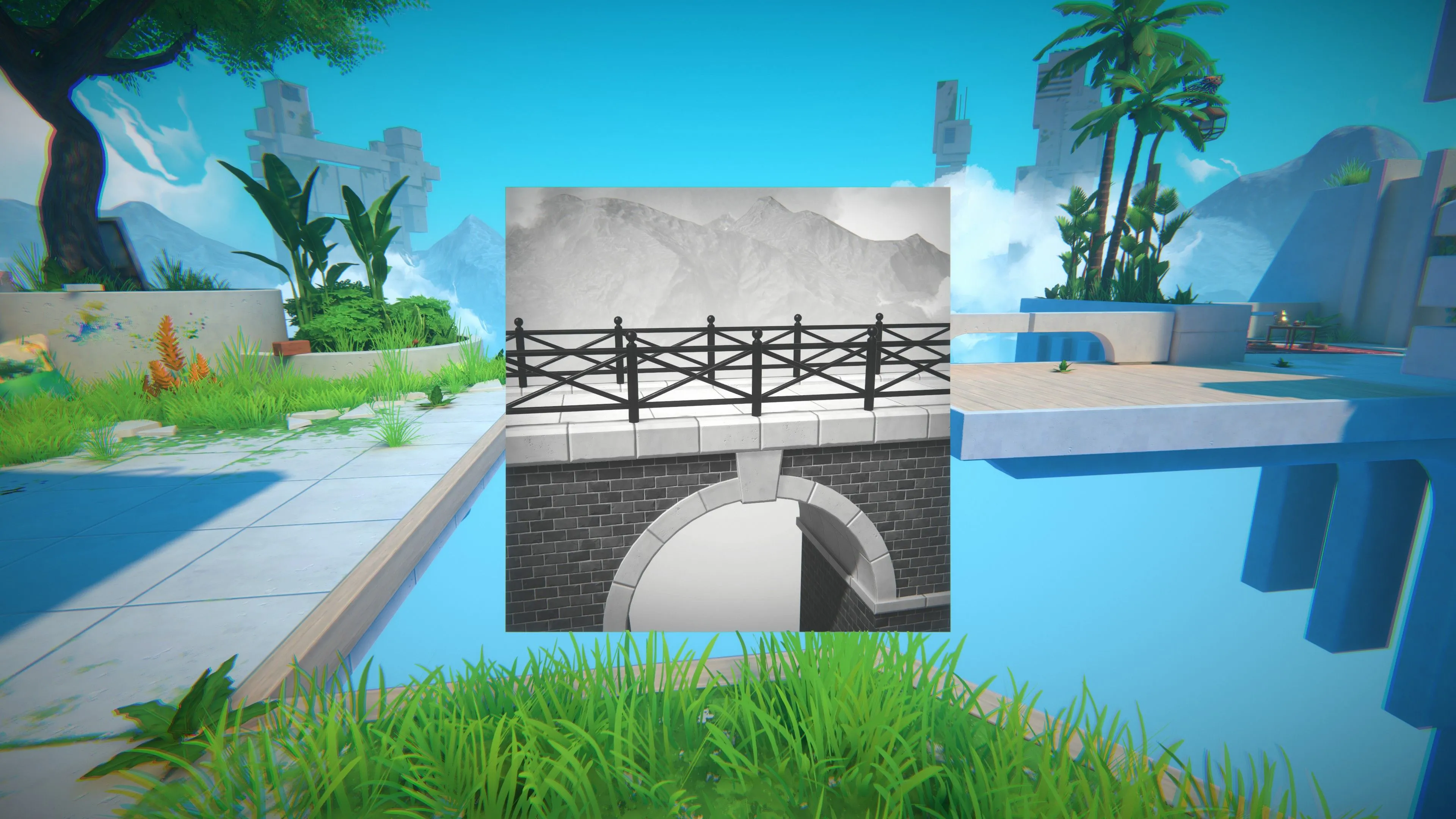 Sử dụng bức ảnh để tạo cây cầu trong Viewfinder
