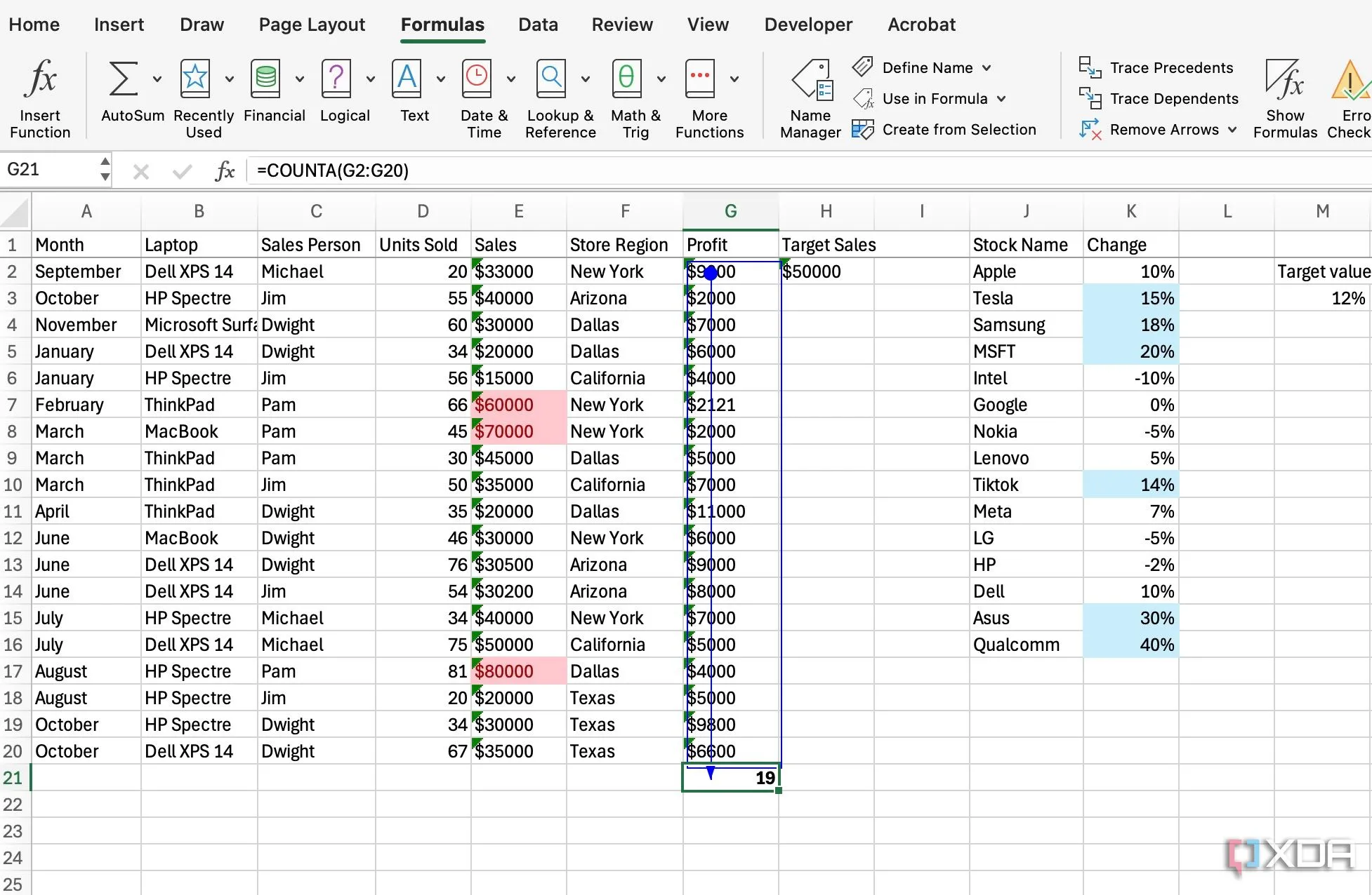 Sử dụng tính năng Trace Precedents để truy tìm nguồn gốc lỗi công thức Excel