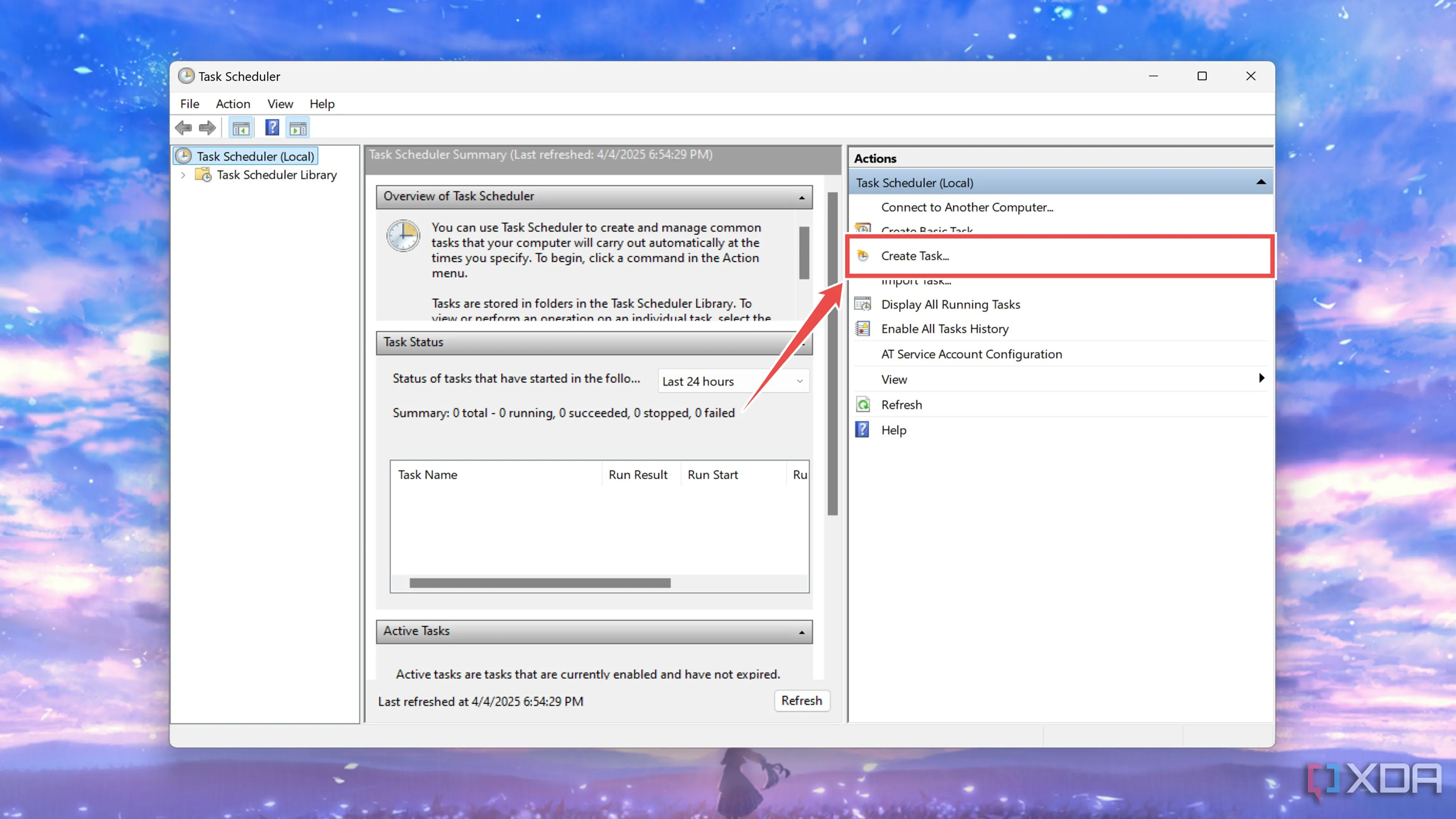 Tạo tác vụ mới trong Windows Task Scheduler