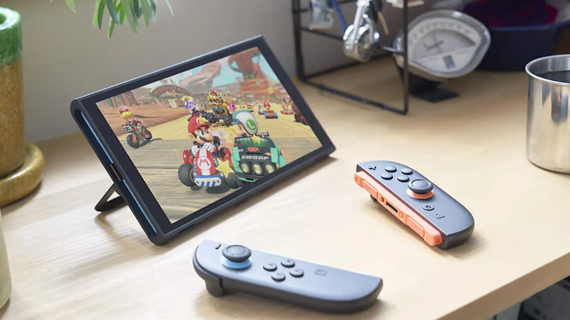 Tay cầm Joy-Con của Nintendo Switch 2 minh họa phụ kiện đi kèm