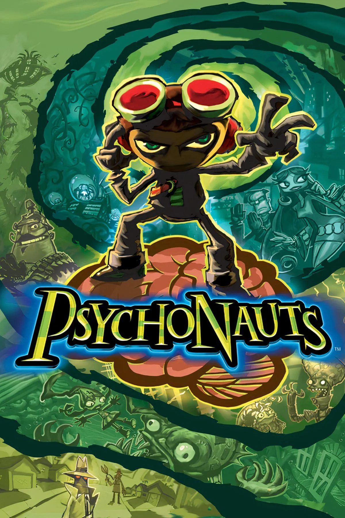 Thế giới tâm linh và nhân vật Raz của game đi cảnh 3D Psychonauts trên Xbox