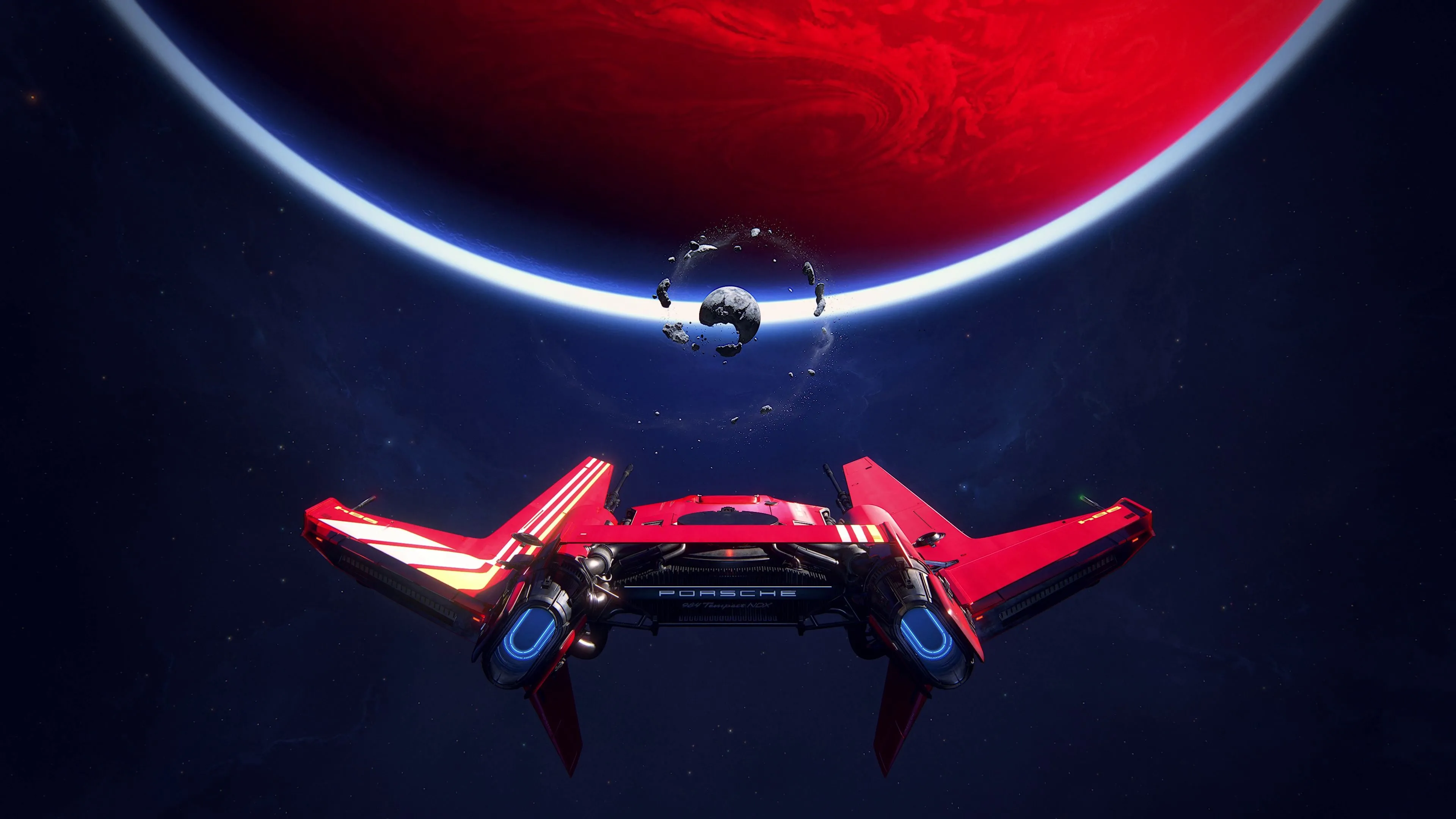 Thiết kế phi thuyền Porsche ấn tượng trong game Intergalactic: The Heretic Prophet.