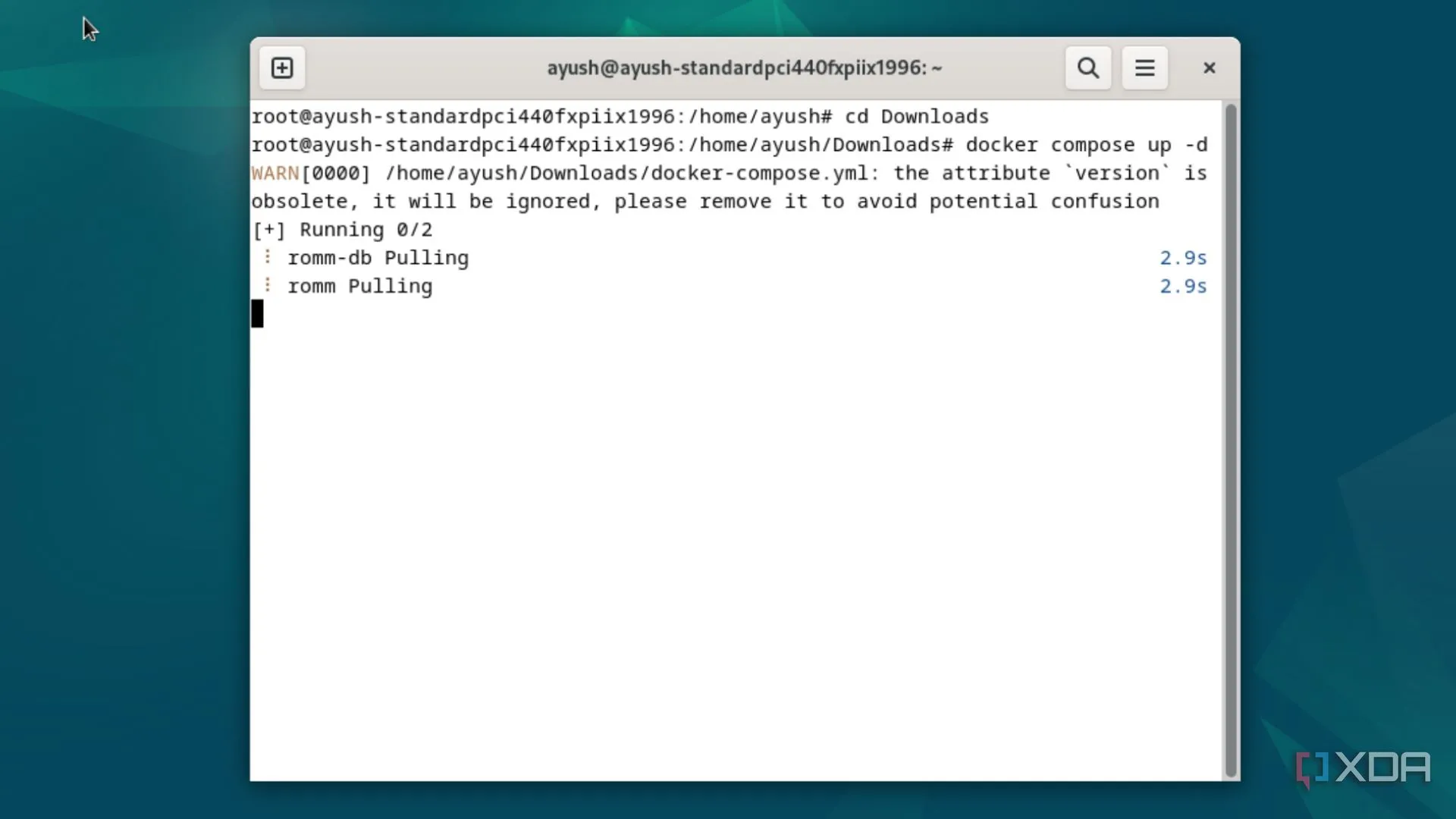 Thực thi lệnh Docker Compose để khởi tạo môi trường làm việc tức thì