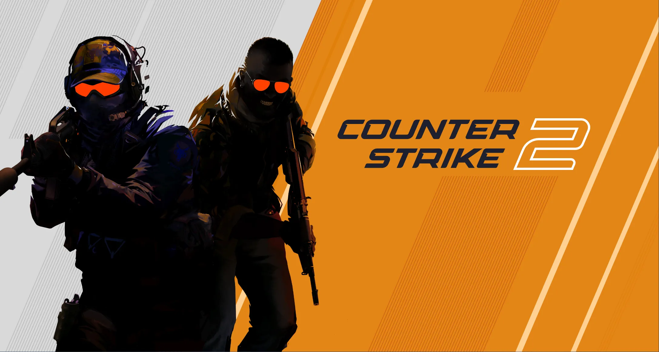 Tiêu đề Counter-Strike 2 với đội CT và T, thể hiện đối đầu kinh điển