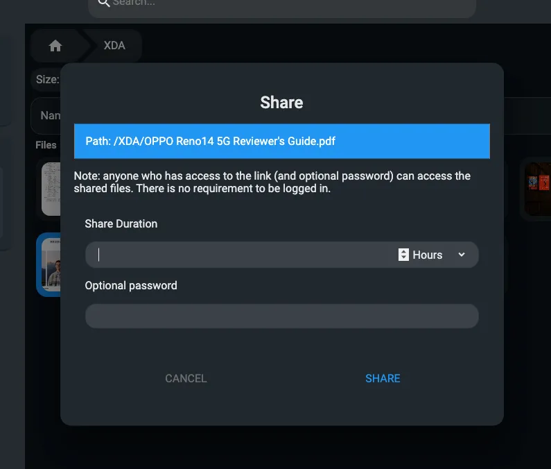Tính năng quản lý nguồn file thống nhất và chia sẻ liên kết dễ dàng trong FileBrowser Quantum.