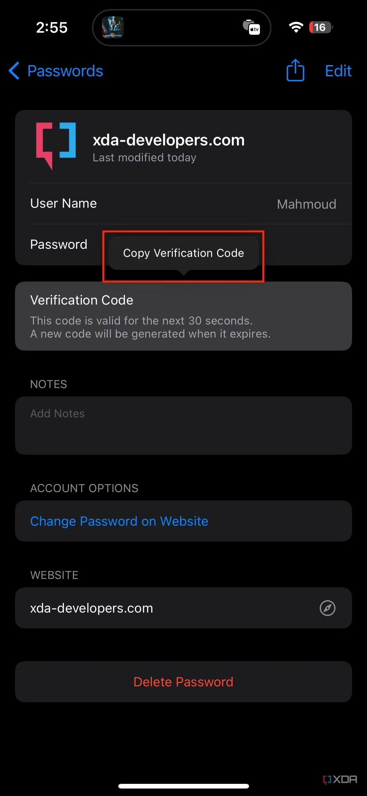 Tính năng sao chép mã xác minh 2FA tức thì trên iOS, tiện lợi hơn việc chờ tin nhắn SMS