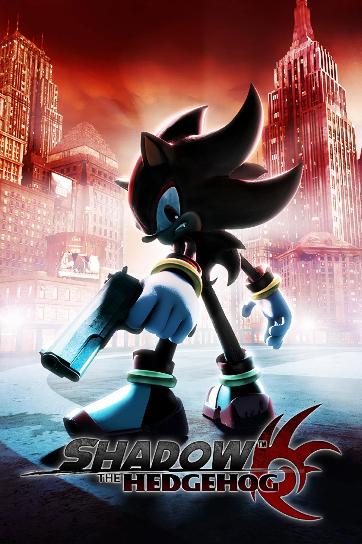 Tổng hợp các hình ảnh nhân vật Shadow the Hedgehog và cảnh trong game, nổi bật âm nhạc grunge