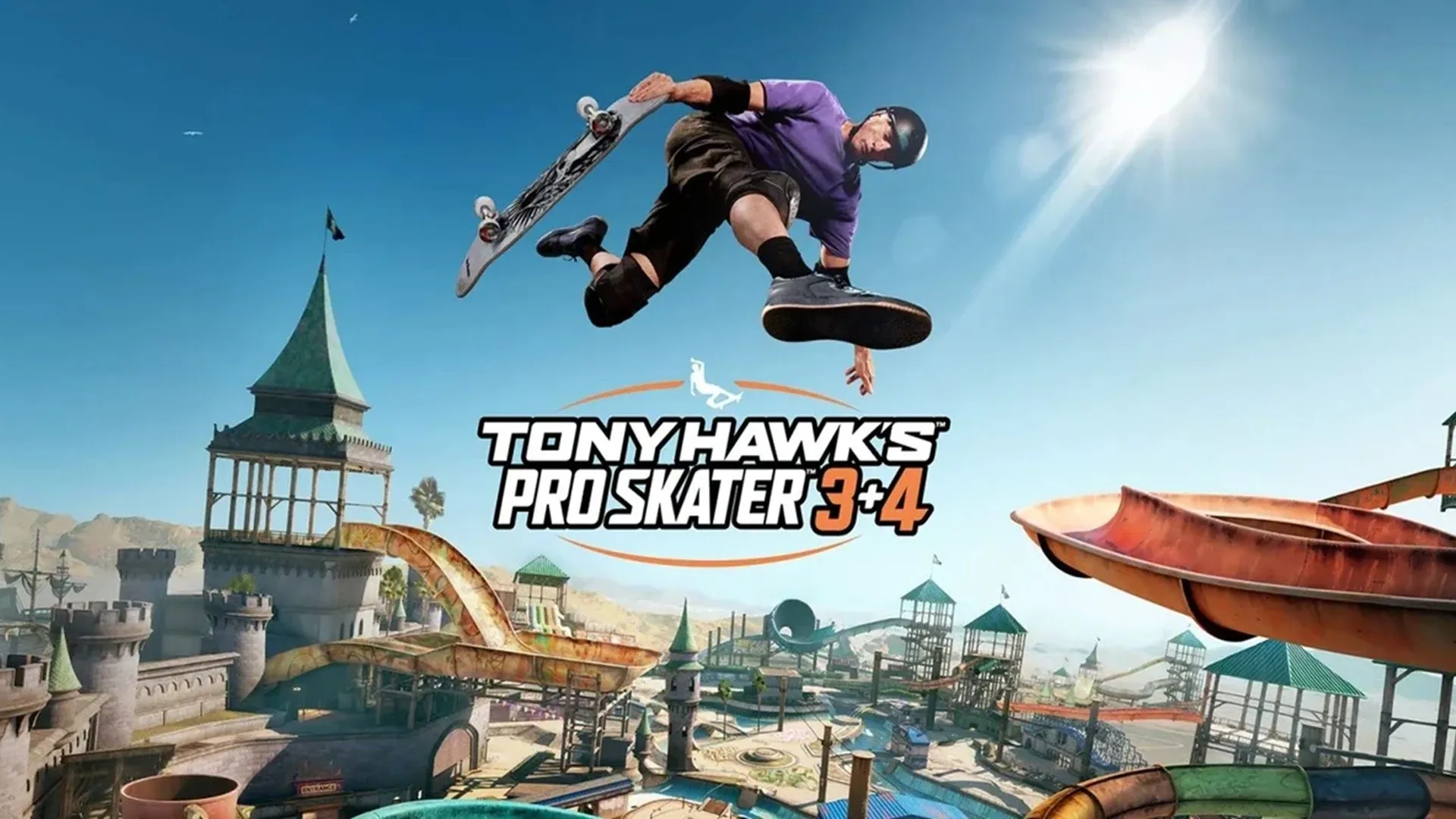 Tony Hawk's Pro Skater 3+4 logo và hình ảnh trượt ván phong cách hip-hop