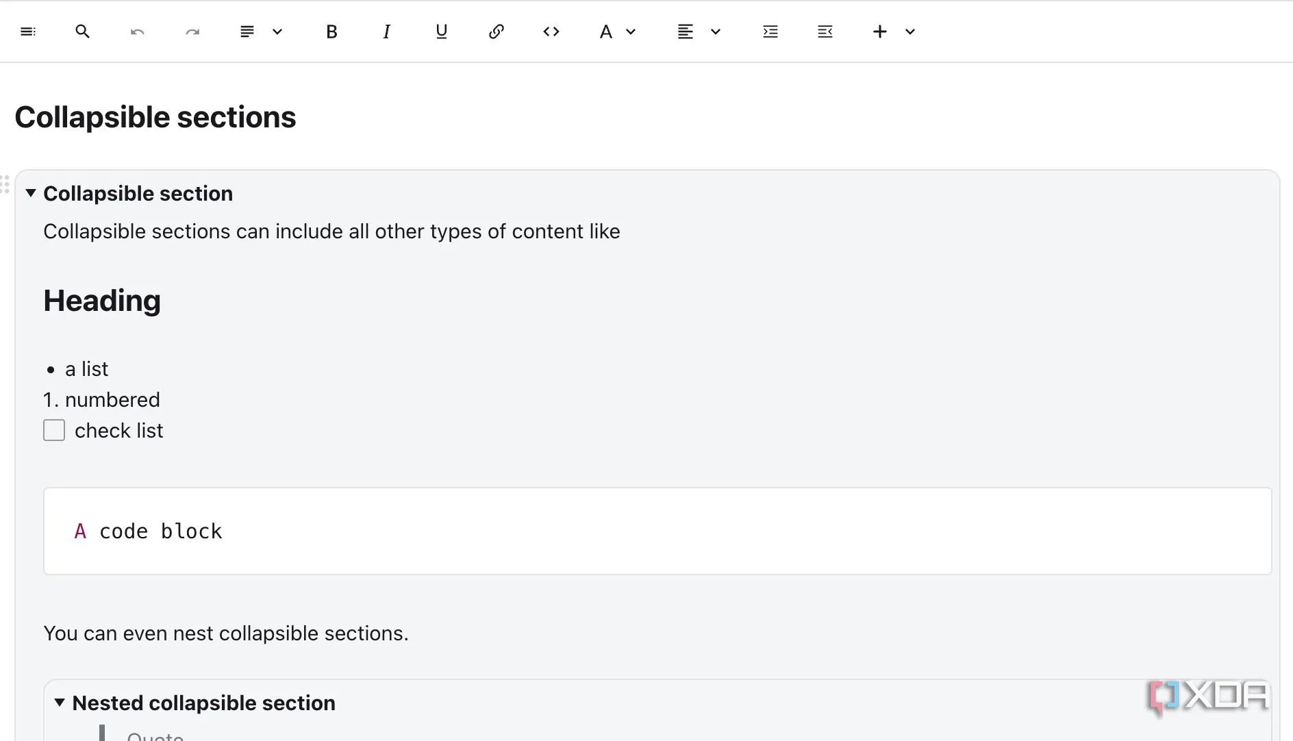 Trình chỉnh sửa ghi chú với thanh công cụ đầy đủ của Standard Notes, hỗ trợ Rich Text và Markdown