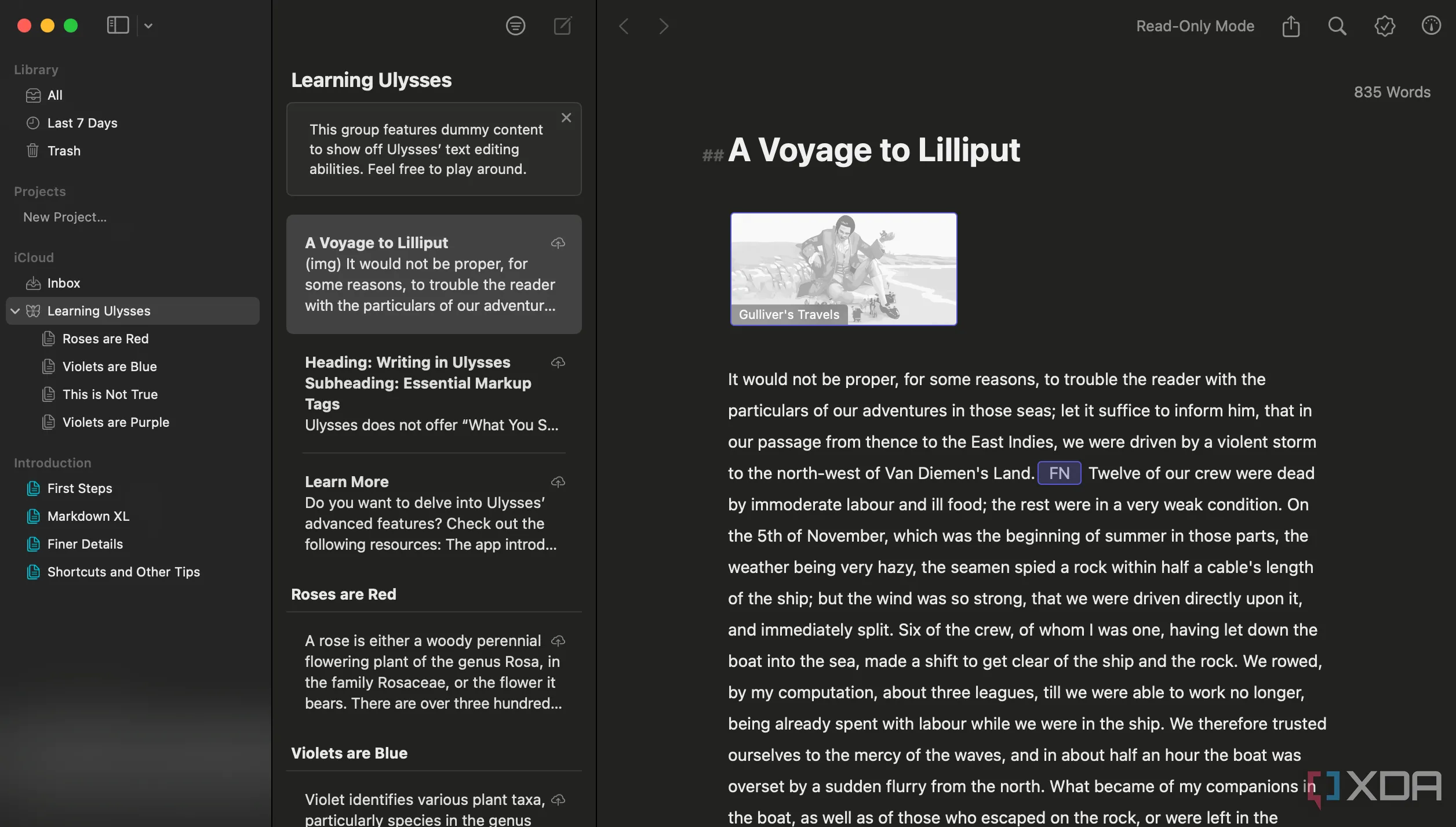 Ulysses, trình soạn thảo Markdown cao cấp dành cho người dùng Apple