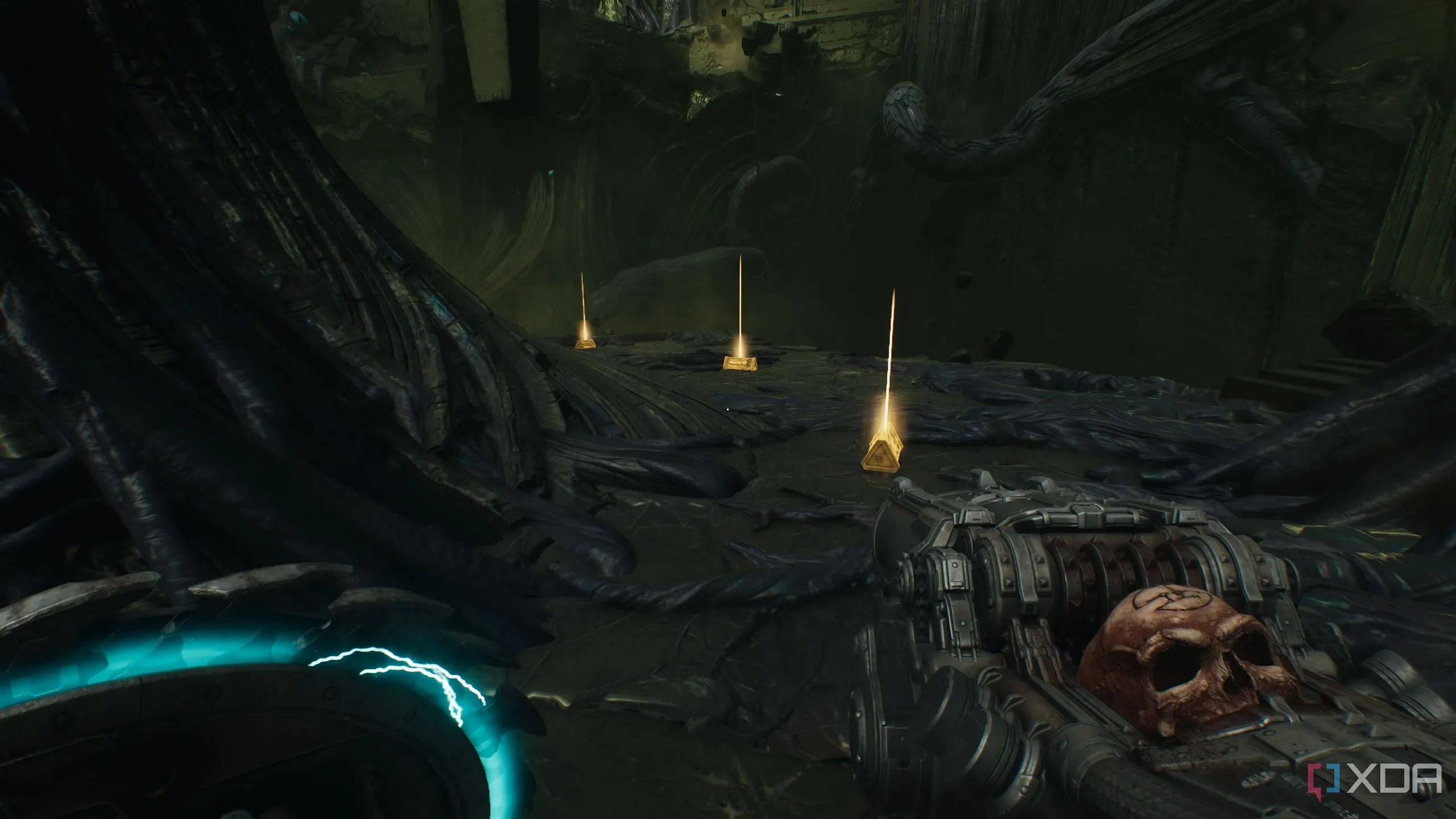 Vệt vàng trên con đường chính trong chương 15 Doom: The Dark Ages