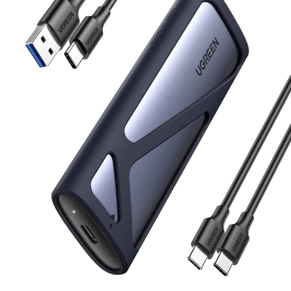 Vỏ bọc SSD Ugreen M.2 NVMe SATA với cổng USB-C