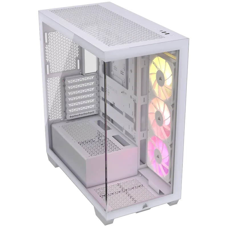 Vỏ case Corsair 3500X ARGB màu đen với mặt kính cường lực