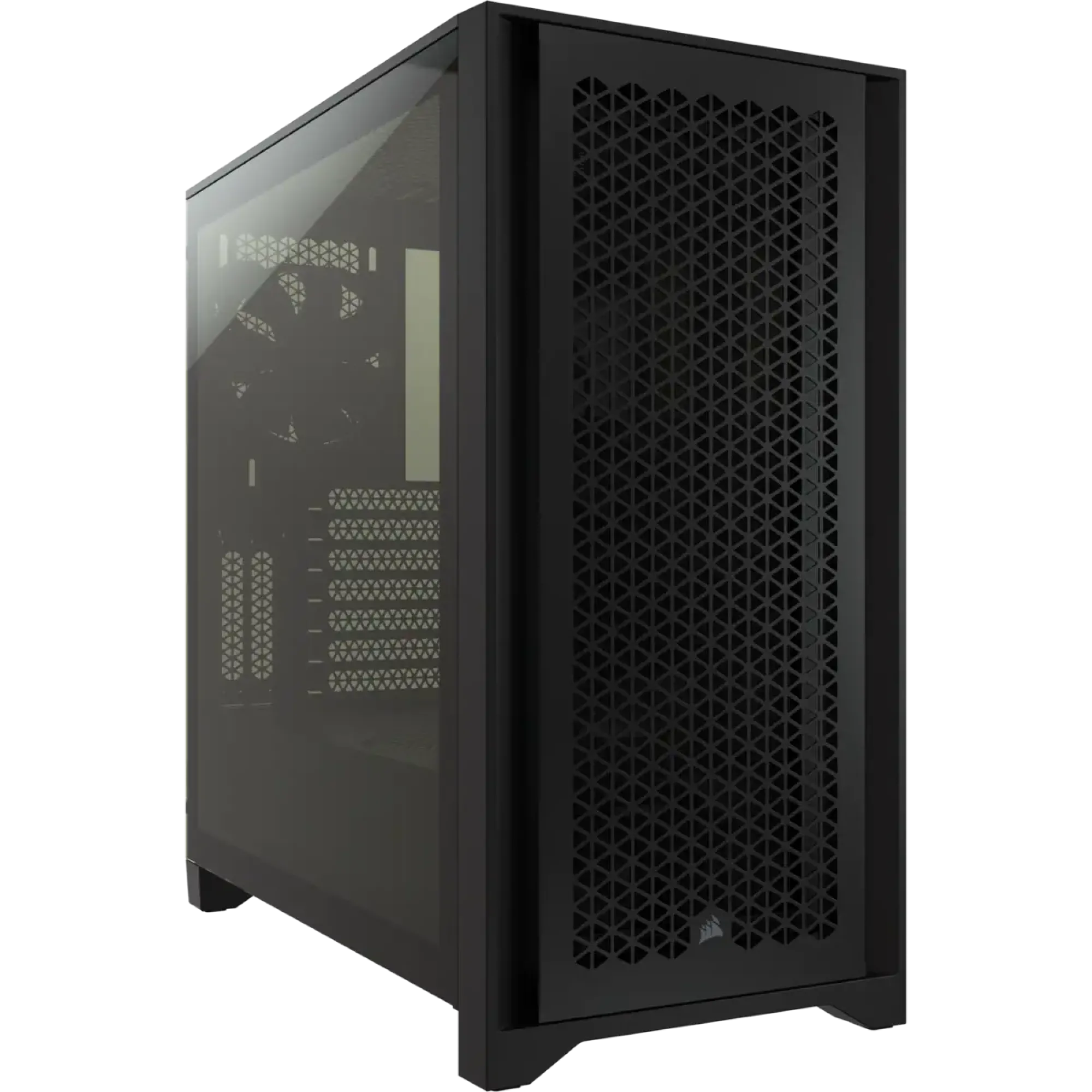 Vỏ case Corsair 4000D Airflow màu đen với mặt trước dạng lưới tản nhiệt