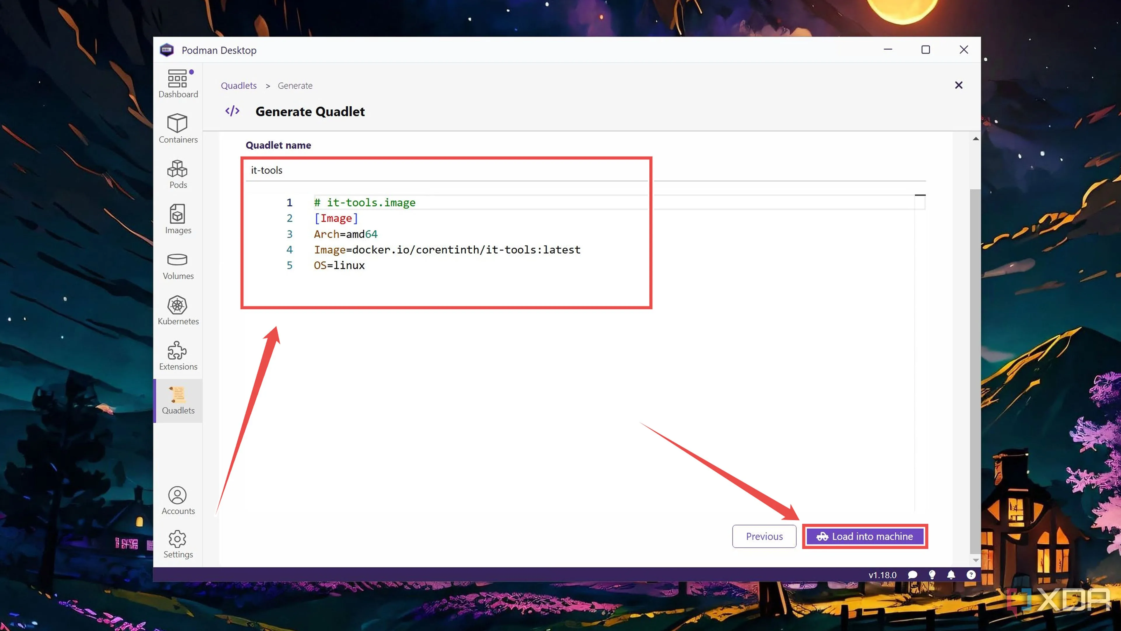 Xác nhận và tải cấu hình Quadlet vào máy, chuẩn bị cho quá trình triển khai container