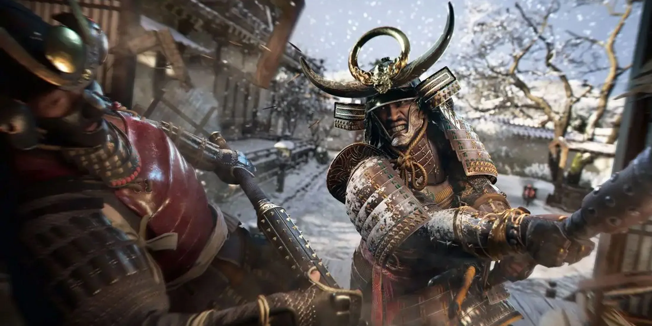 Yasuke, nhân vật samurai trong Assassin's Creed Shadows, sẵn sàng chiến đấu trong bối cảnh Nhật Bản phong kiến.